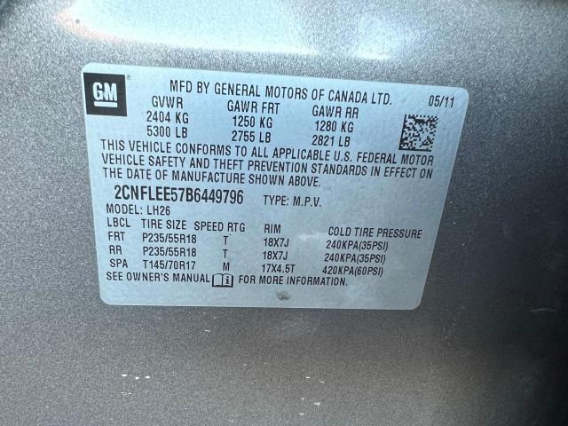 2CNFLEE57B6449796 - 2011 CHEVROLET EQUINOX LT BROWN photo 10