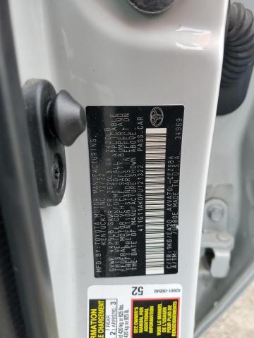 4T1G11AK0PU121322 - 2023 TOYOTA CAMRY SE NIGHT SHADE WHITE photo 12