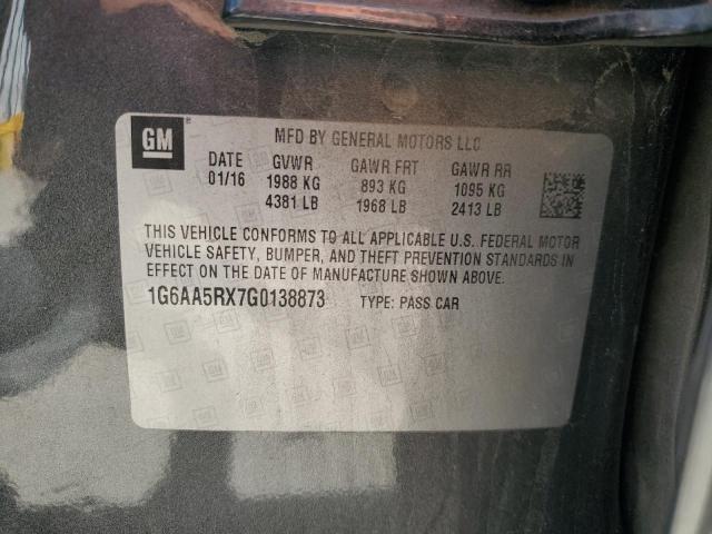 1G6AA5RX7G0138873 - 2016 CADILLAC ATS ნაცრისფერი ფოტო 12