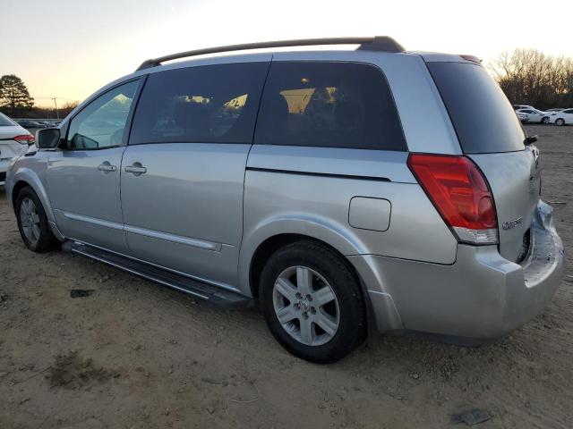 5N1BV28U84N309202 - 2004 NISSAN QUEST S SILVER photo 2