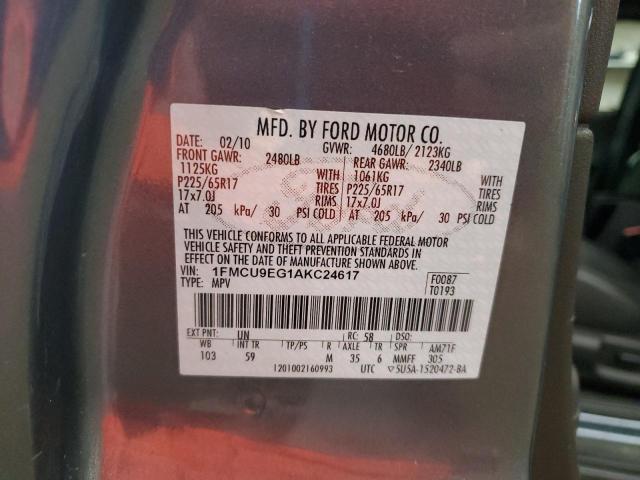 1FMCU9EG1AKC24617 - 2010 FORD ESCAPE LIMITED 蓝色 照片 12