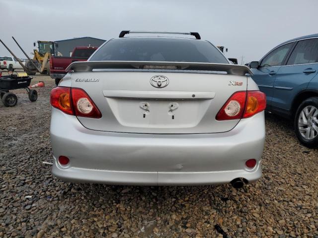 1NXBE40E39Z038417 - 2009 TOYOTA COROLLA XRS SILVER photo 6