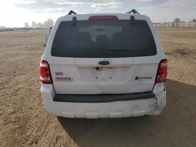 1FMCU59H68KA71044 - 2008 FORD ESCAPE HEV WHITE photo 6