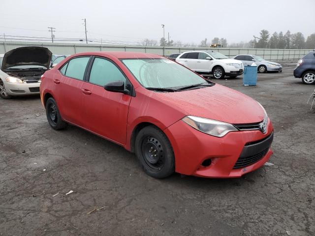 2T1BURHE3FC449107 - 2015 TOYOTA COROLLA L RED photo 4