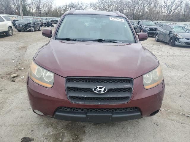 5NMSH13E98H137254 - 2008 HYUNDAI SANTA FE SE MAROON photo 5