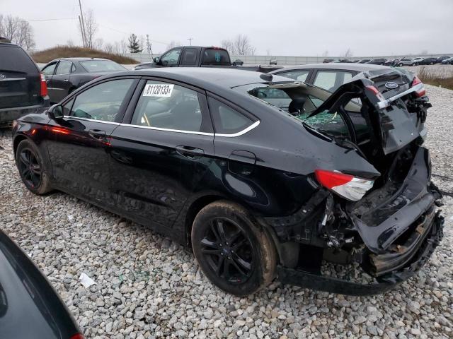 3FA6P0H74JR166584 - 2018 FORD FUSION SE BLACK photo 2