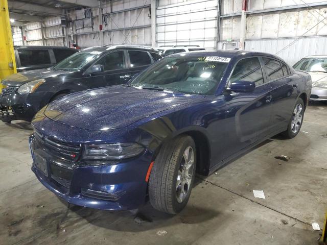 2C3CDXJG7GH206481 - 2016 DODGE CHARGER SXT BLUE photo 1