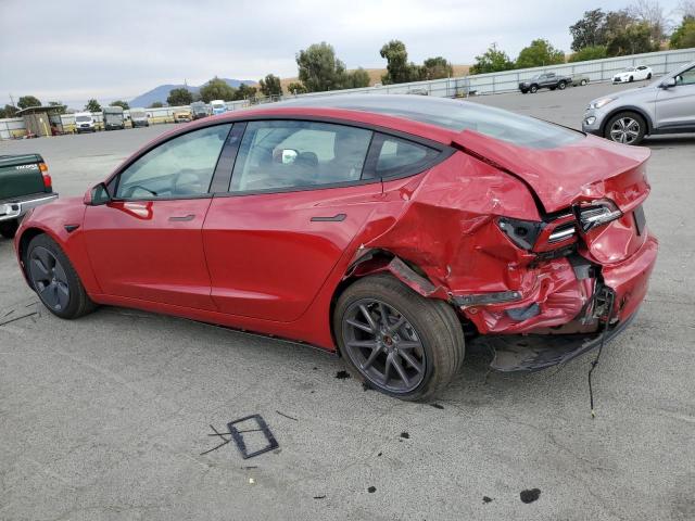 5YJ3E1EA7MF868266 - 2021 TESLA MODEL 3 RED photo 2