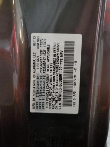 5FNRL5H60DB091122 - 2013 HONDA ODYSSEY EXL GRAY photo 14