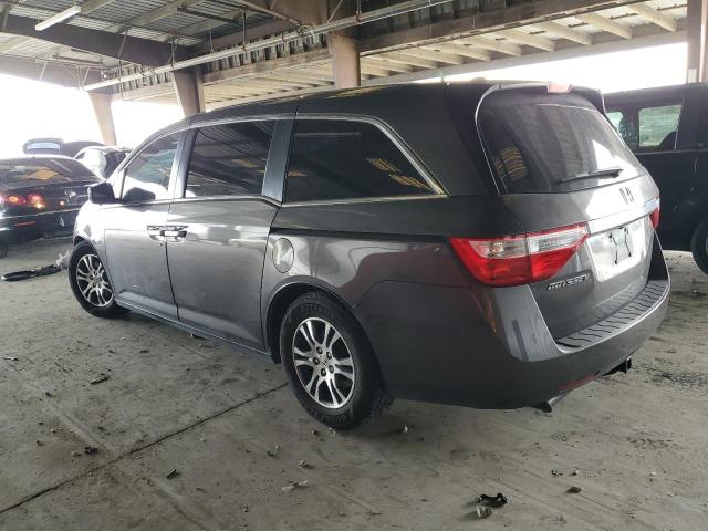 5FNRL5H60DB091122 - 2013 HONDA ODYSSEY EXL GRAY photo 2