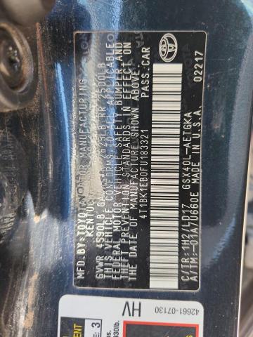 4T1BK1EB0FU183321 - 2015 TOYOTA AVALON XLE Bənövşəyi foto 12