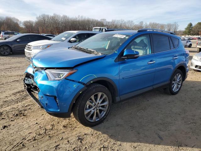 2T3YFREVXJW507270 - 2018 TOYOTA RAV4 LIMITED BLUE photo 1