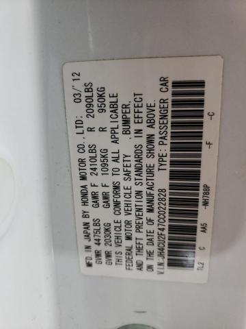 JH4CU2F47CC022828 - 2012 ACURA TSX WHITE photo 13