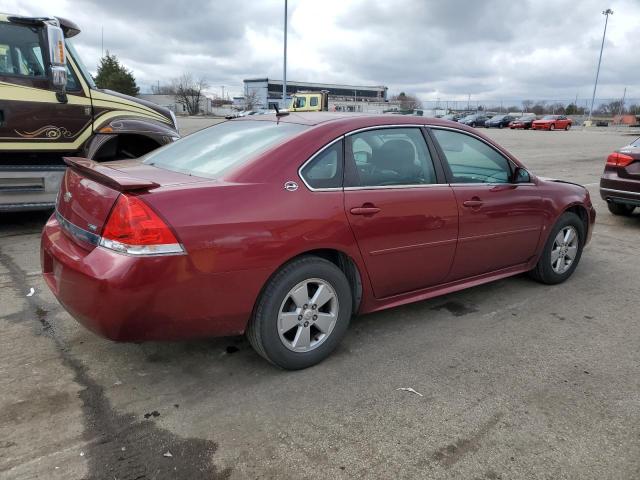 2G1WT57K591271703 - 2009 CHEVROLET IMPALA 1LT RED photo 3