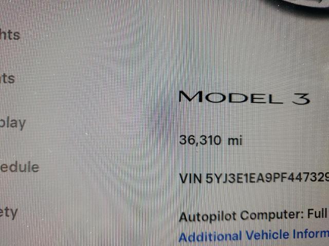 5YJ3E1EA9PF447329 - 2023 TESL MODEL 3 BLUE photo 9