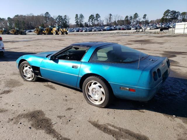 1G1YY23P7P5105964 - 1993 CHEVROLET CORVETTE BLUE photo 2