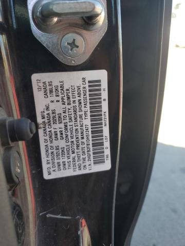 2HGFB2F81DH512477 - 2013 HONDA CIVIC EX 黑色 照片 12