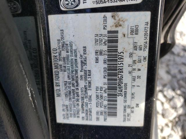 3FAHP0HG7BR151975 - 2011 FORD FUSION SE BLACK photo 13