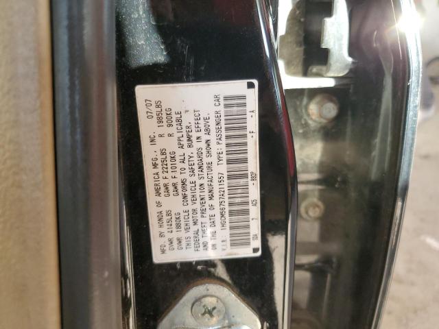 1HGCM56757A211557 - 2007 HONDA ACCORD EX 黑色 照片 12