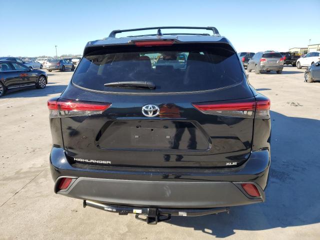 5TDGZRAH6NS559425 - 2022 TOYOTA HIGHLANDER XLE BLACK photo 6