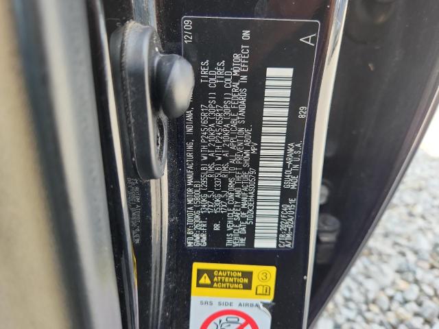 5TDZK3EH4AS005797 - 2010 TOYOTA HIGHLANDER 黑色 照片 12