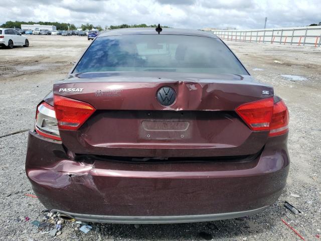 1VWBP7A35CC088520 - 2012 VOLKSWAGEN PASSAT SE მუქწითელი ფოტო 6