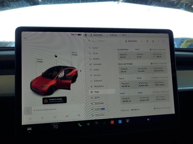 7SAYGDEE9NF346571 - 2022 TESLA MODEL Y RED photo 9