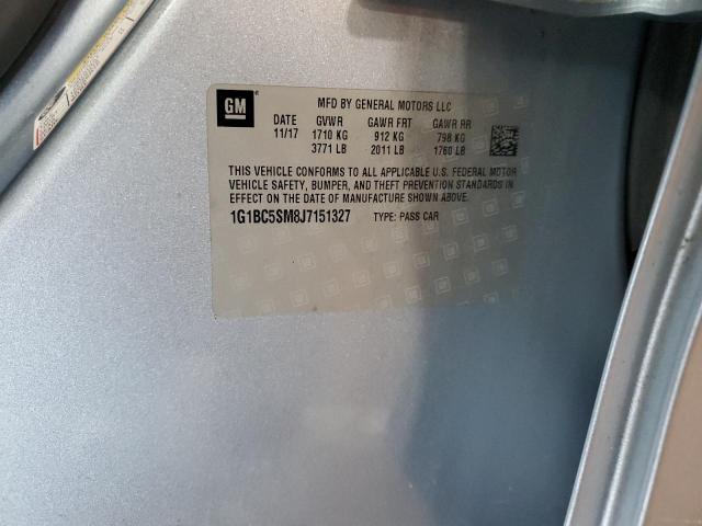 1G1BC5SM8J7151327 - 2018 CHEVROLET CRUZE LS 蓝色 照片 12