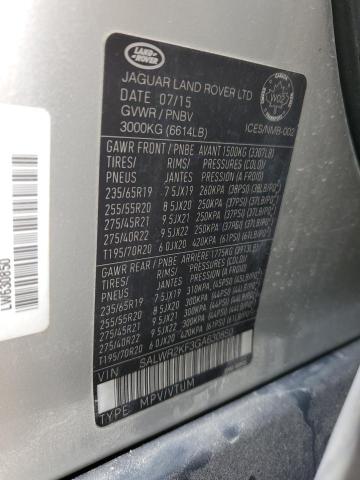 SALWR2KF3GA630850 - 2016 LAND ROVER RANGE ROVE HSE BEIGE photo 13