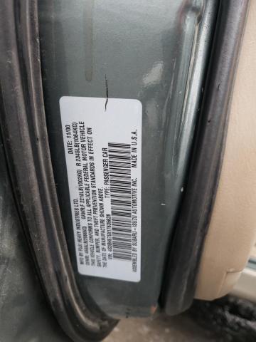 4S3BH675X17635628 - 2001 SUBARU LEGACY OUTBACK AWP 青色 照片 12