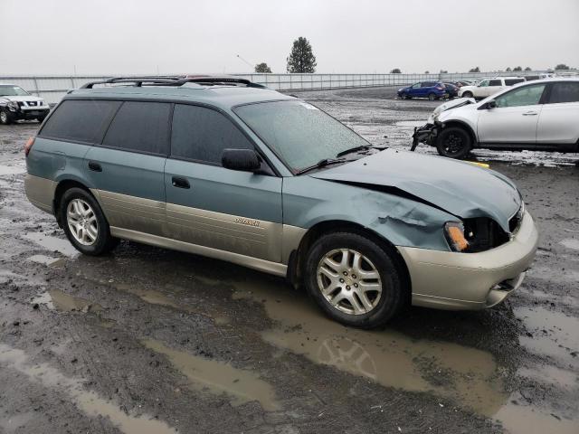 4S3BH675X17635628 - 2001 SUBARU LEGACY OUTBACK AWP TEAL photo 4