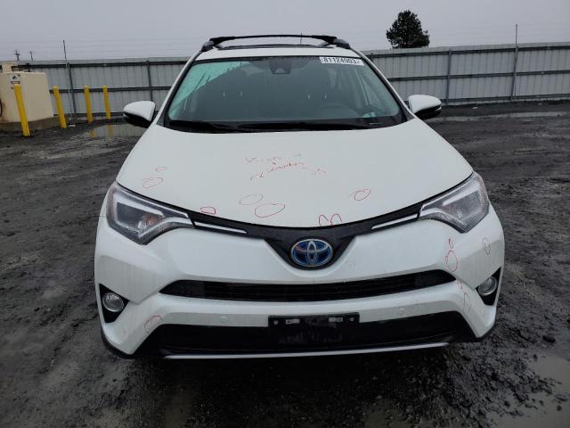 JTMDJREV4JD221750 - 2018 TOYOTA RAV4 HV LIMITED WHITE photo 5