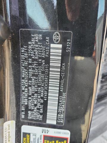 4T4BF3EK5BR213915 - 2011 TOYOTA CAMRY BASE Qara foto 13