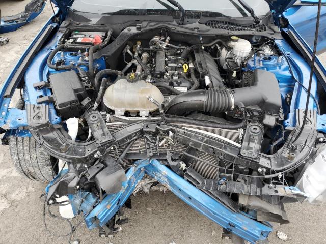 1FA6P8TH9K5122521 - 2019 FORD MUSTANG BLUE photo 11