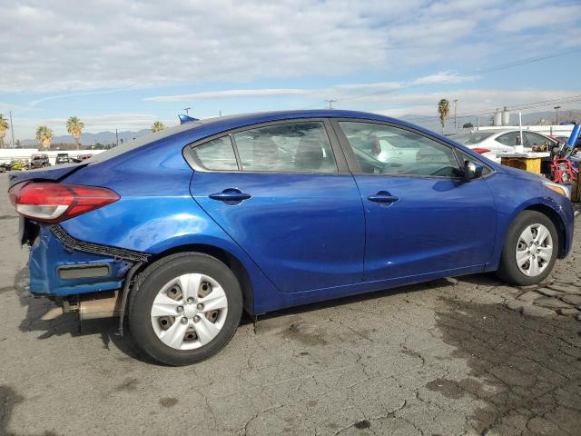 3KPFK4A74HE030077 - 2017 KIA FORTE LX BLUE photo 3