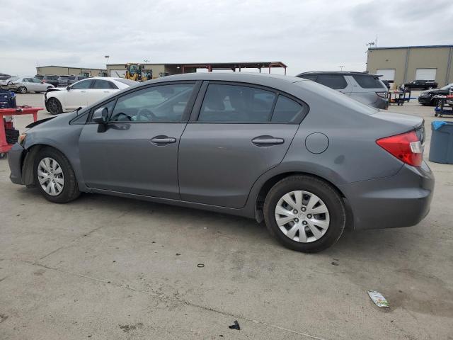 2HGFB2F51CH585398 - 2012 HONDA CIVIC LX GRAY photo 2