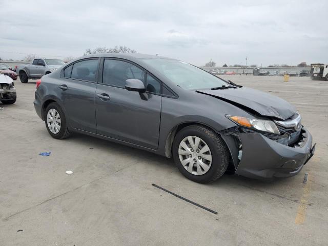 2HGFB2F51CH585398 - 2012 HONDA CIVIC LX GRAY photo 4