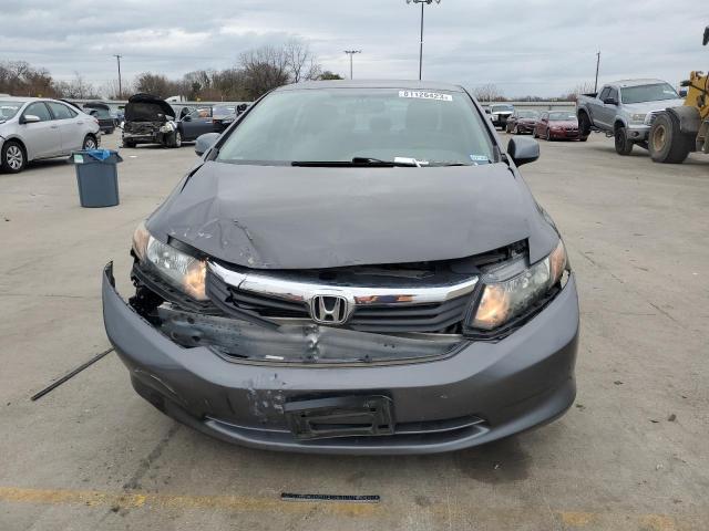 2HGFB2F51CH585398 - 2012 HONDA CIVIC LX GRAY photo 5