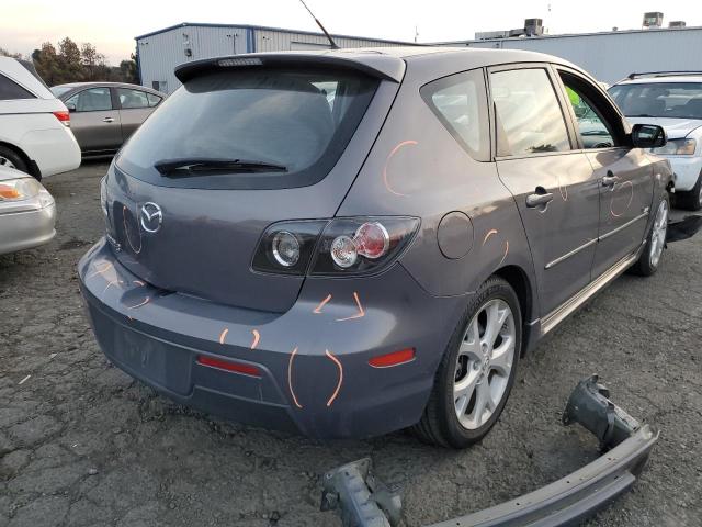 JM1BK344081813278 - 2008 MAZDA 3 HATCHBACK GRAY photo 3