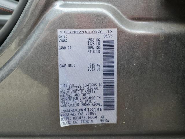 1N4BL4CV1PN418486 - 2023 NISSAN ALTIMA SR GRAY photo 12