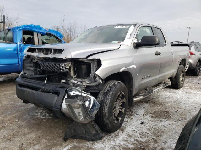 5TFUM5F11JX078167 - 2018 TOYOTA TUNDRA DOUBLE CAB SR/SR5 SILVER photo 1