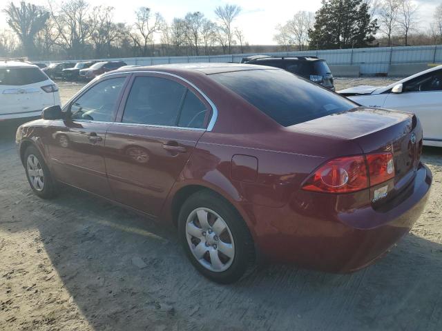 KNAGE123485251922 - 2008 KIA OPTIMA LX RED photo 2