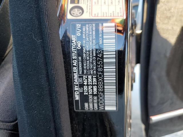 WDDGF8BBXCF855743 - 2012 MERCEDES-BENZ C 300 4MATIC BLACK photo 13