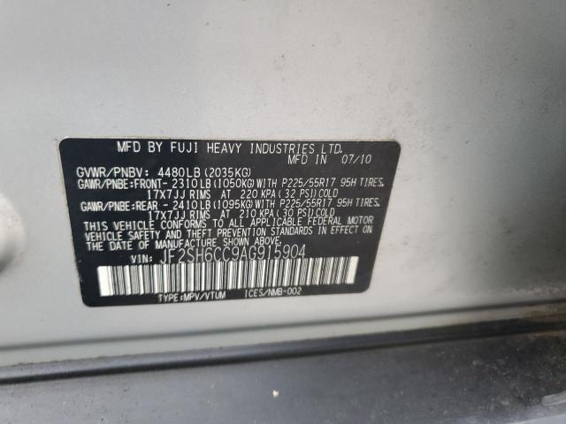 JF2SH6CC9AG915904 - 2010 SUBARU FORESTER 2.5X PREMIUM 银色 照片 12