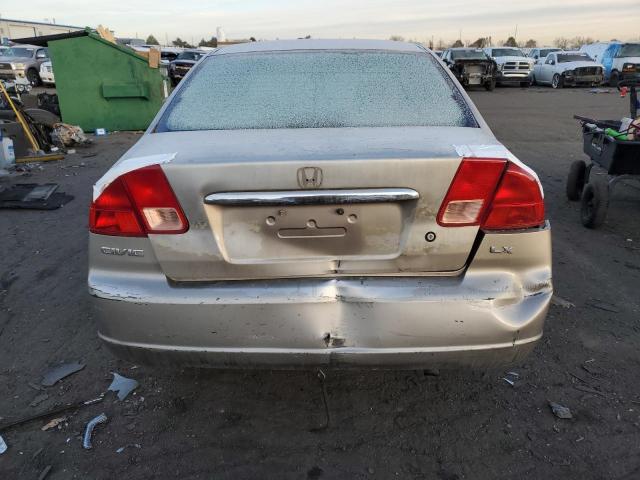 2HGES16572H591176 - 2002 HONDA CIVIC LX GOLD photo 6