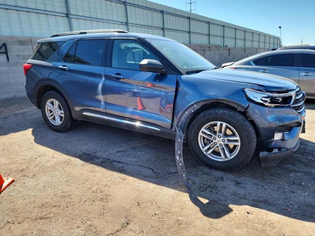 1FMSK8DH5LGC46728 - 2020 FORD EXPLORER XLT 青色 照片 4