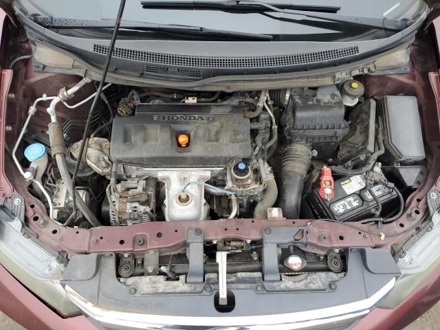 19XFB2F93CE053728 - 2012 HONDA CIVIC EXL Կարմիր լուսանկար 11