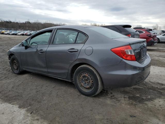 19XFB2F5XCE315497 - 2012 HONDA CIVIC LX GRAY photo 2