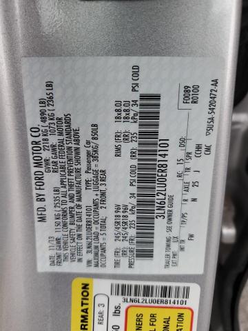 3LN6L2LU0ER814101 - 2014 LINCOLN MKZ HYBRID SILVER photo 12