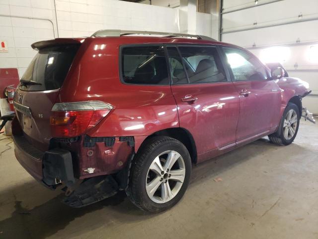 JTEES43A682105651 - 2008 TOYOTA HIGHLANDER SPORT MAROON photo 3